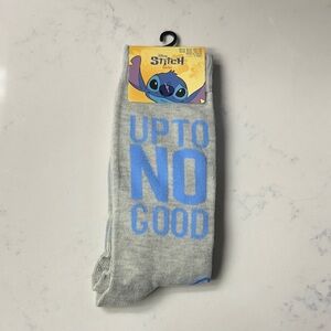 🤩3/$15 SALE🤩!!!
Disney Stitch Light Gray Socks with Blue Text